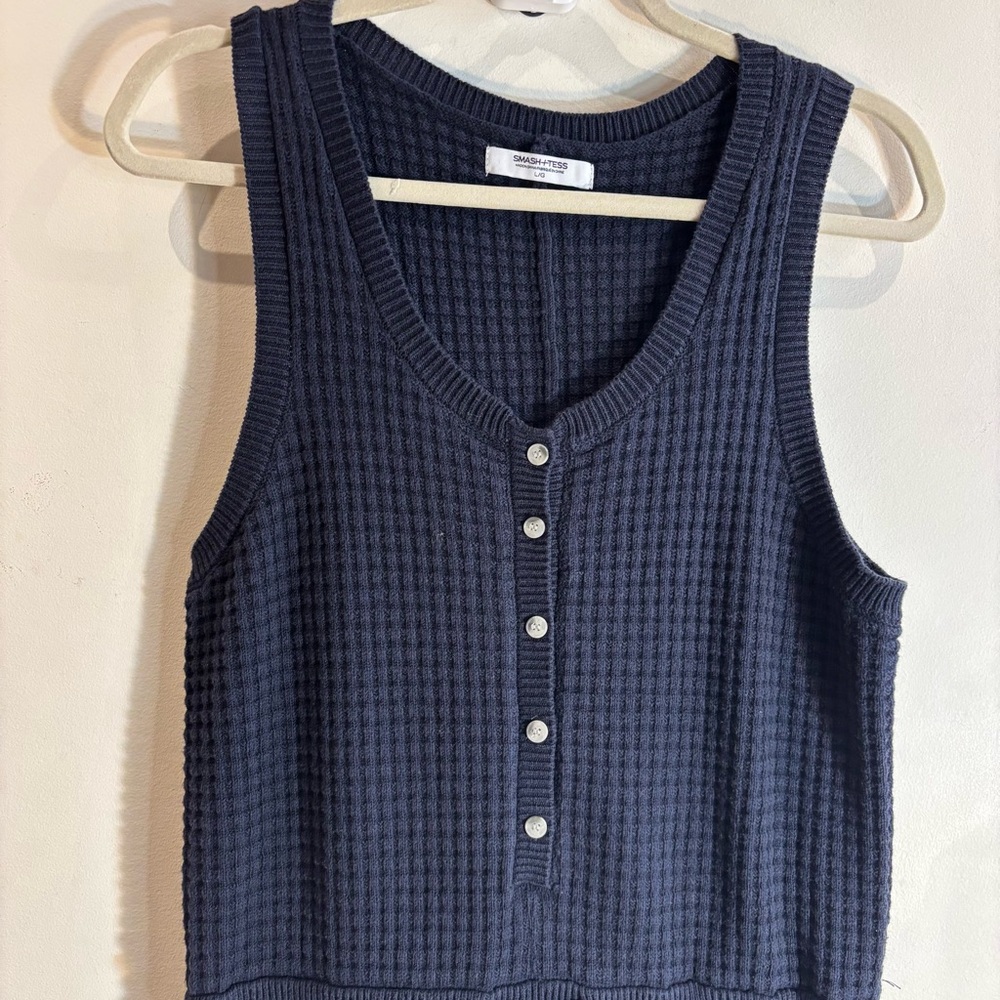 Women's Navy Jumpsuit - Picture 8 of 12